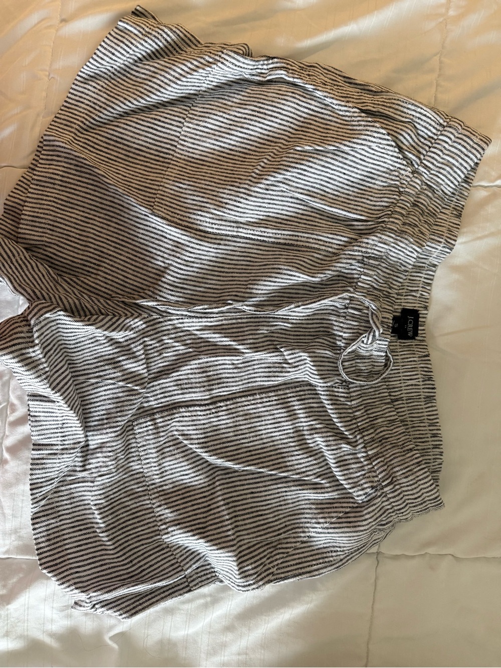 J. Crew Navy and White Striped shorts